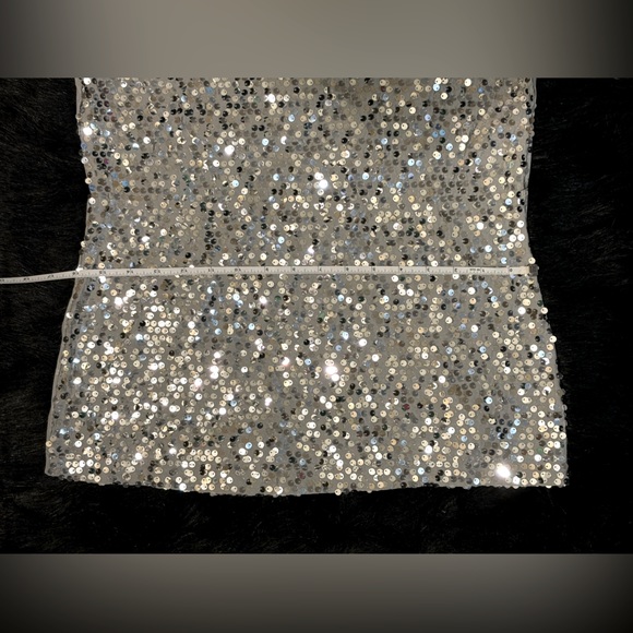 Grey sequin tank top, size S, like new. - Picture 3 of 7